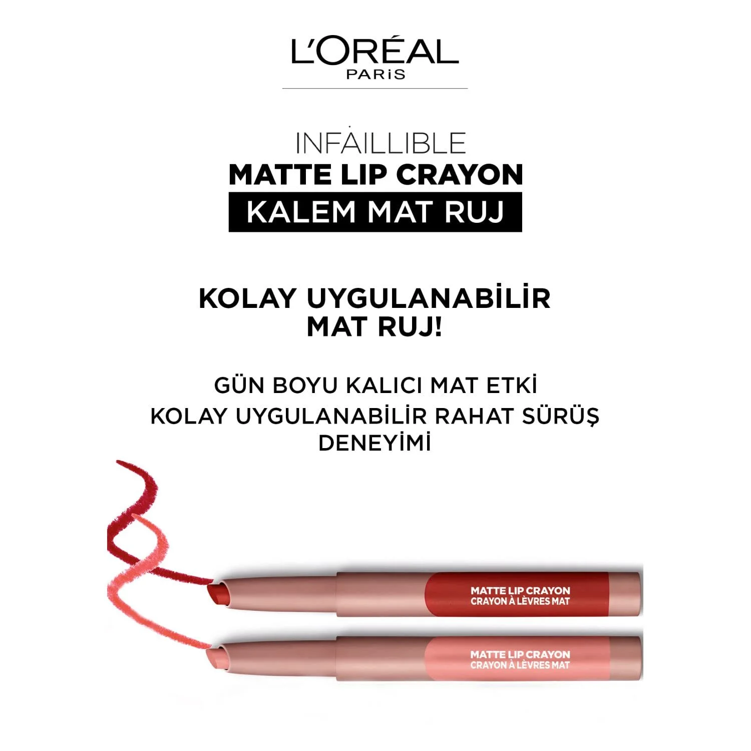 Матова помада-олівець для губ L'Oréal Paris Infaillible Matte 105 Sweet and Salty / 1.3 г, фото №3