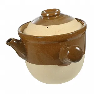 Горшок для трав керамический термостойкий с антипригарным покрытием традиционный с ручкой - Фото 1