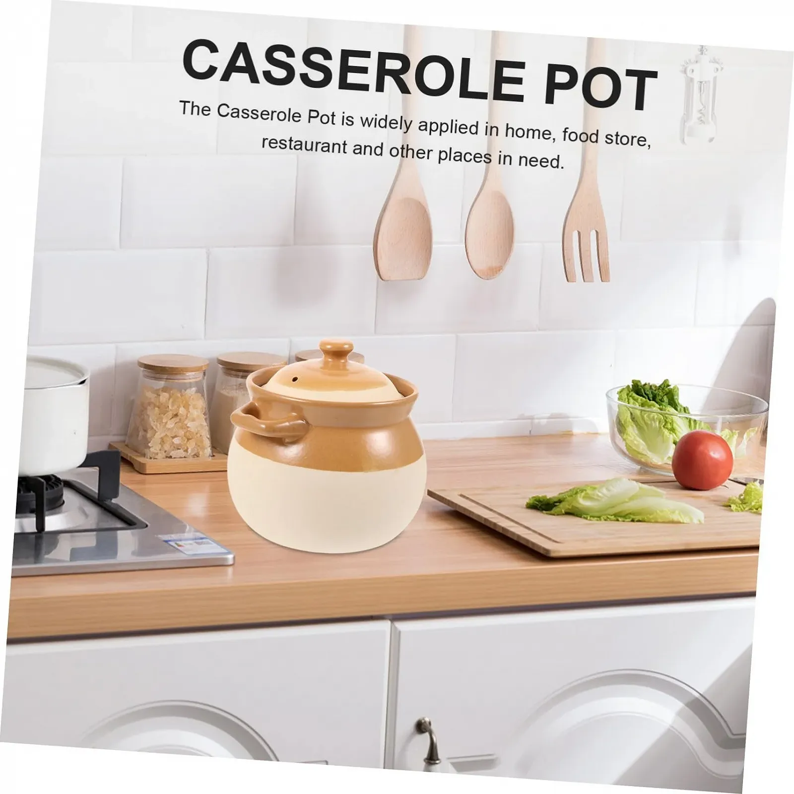 Кастрюля VALICLUD керамическая термостойкая винтажная для газовой плиты и тушения, фото №6 Кастрюля VALICLUD керамическая термостойкая винтажная для газовой плиты и тушения, фото №6