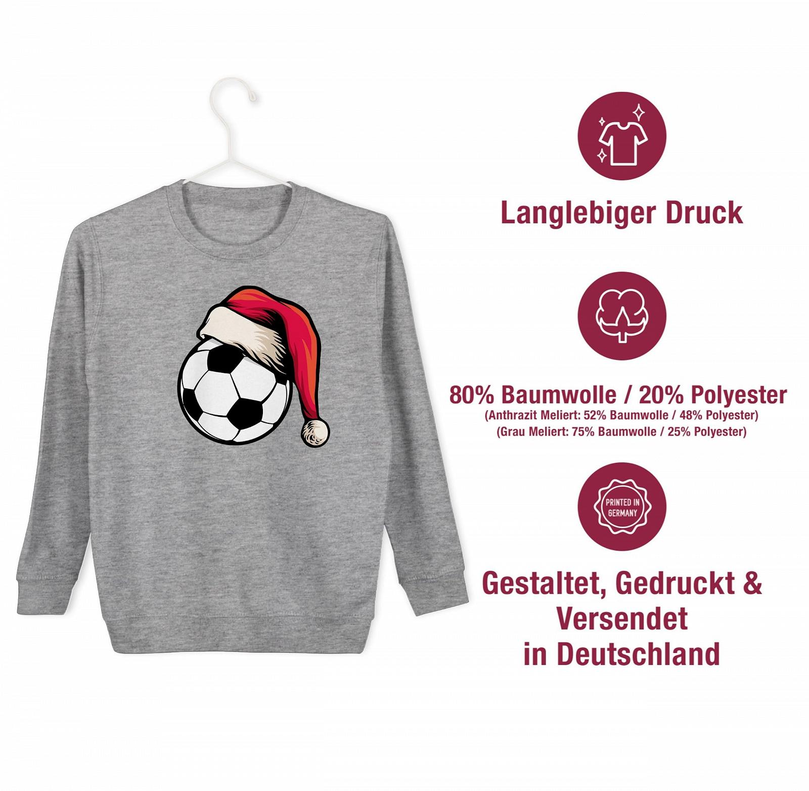 Джемпер Shirtracer Детский для мальчиков и девочек Рождественские подарки Рождество - Футбол с рождественской шапкой, фото №4