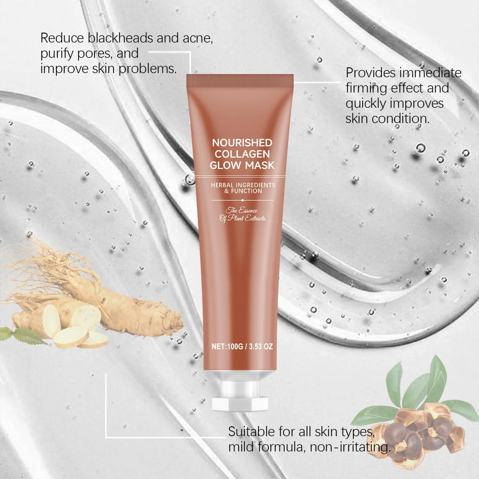 Маска для обличчя Tkekruh 100 г, Набір масок-плівок для глибокого очищення, фото №5