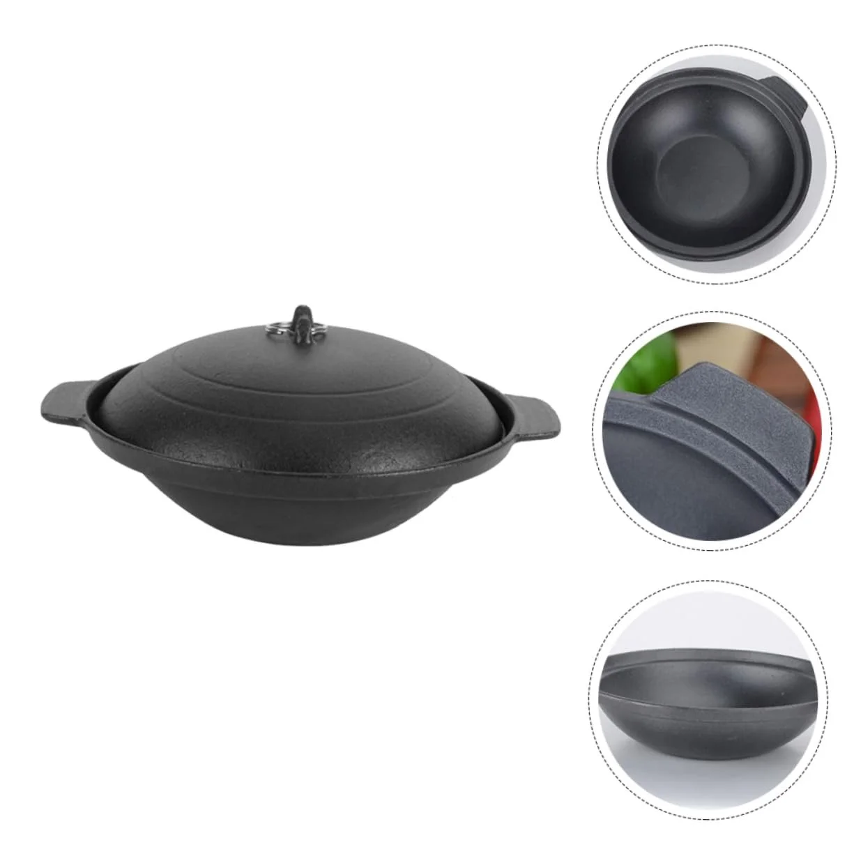 Кастрюля VALICLUD керамическая для риса желтая термостойкая глиняная, фото №6