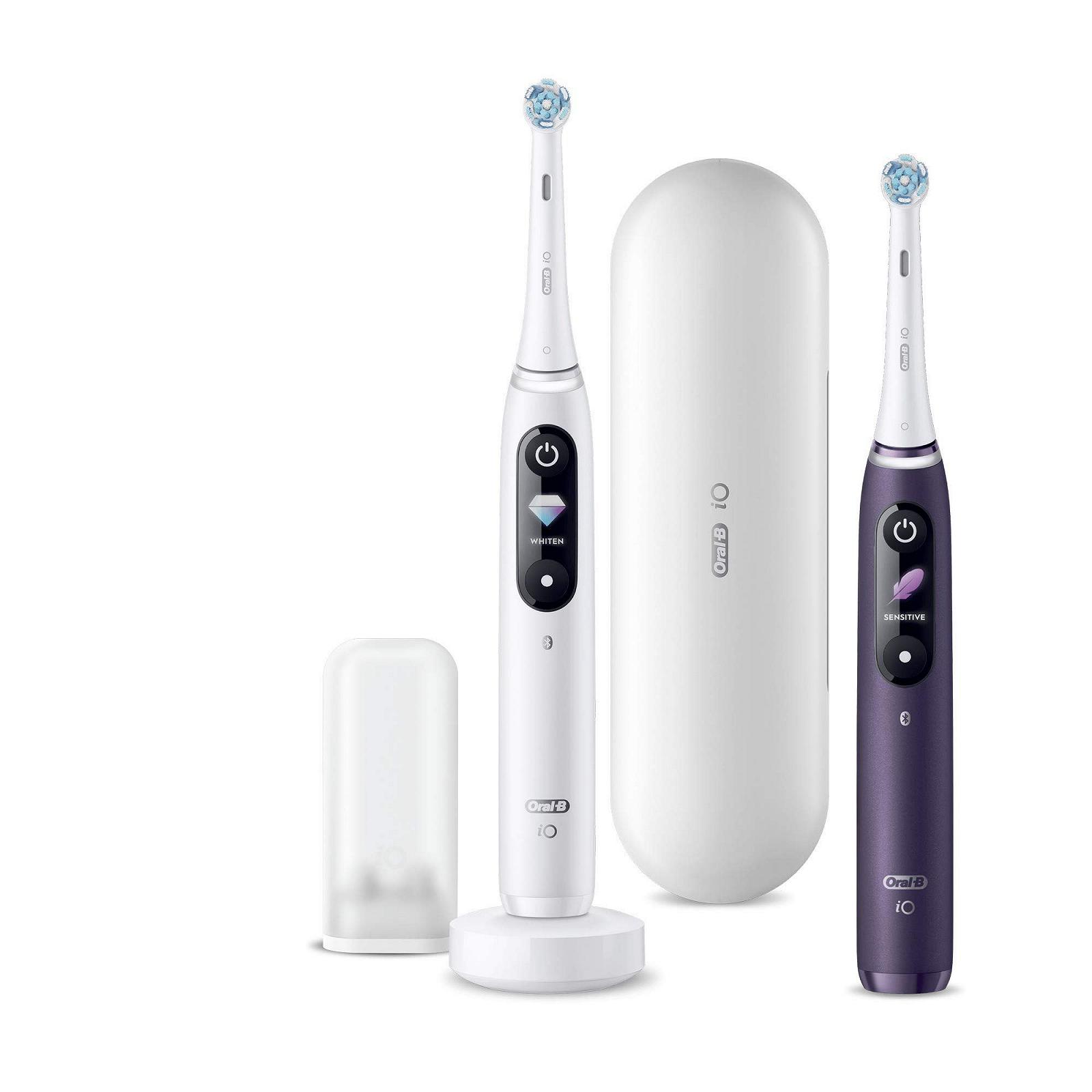 Электрическая зубная щетка Oral-B iO 8, 2 шт., белая/фиолетовая, фото №11