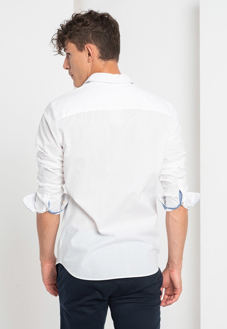 Сорочка JJEPLAIN AOP L/S STS 12189770- Jack&Jones Білий L, фото №2