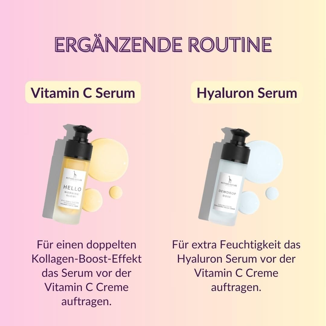 Крем для обличчя денний Mother Nature Vitamin C антивіковий з гіалуроновою кислотою 50 мл, фото №8 Крем для обличчя денний Mother Nature Vitamin C антивіковий з гіалуроновою кислотою 50 мл, фото №8