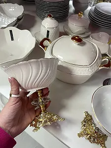 Креманка на золотій ніжці Хвиля - Фото 1