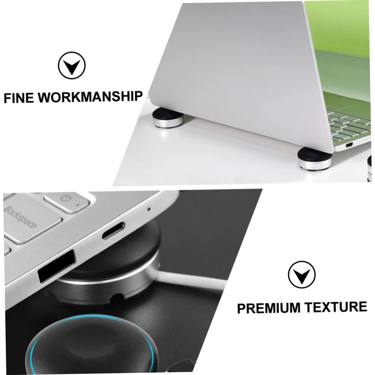 Подставка DOITOOL для ноутбука, пластиковая, черная, 2 шт, фото №5