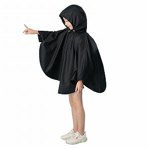 Детское пончо дождевик для девочек и мальчиков с капюшоном, тонкая упаковываемая куртка софтшелл, легкая солнцезащитная переходная куртка для лета и осени - Фото 1