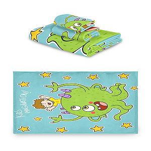 Набір рушників BEUSS Cartoon Green Octopus 100% бавовна (1 банний рушник, 1 рушник для рук та 1 серветка) Зелений - Фото 1