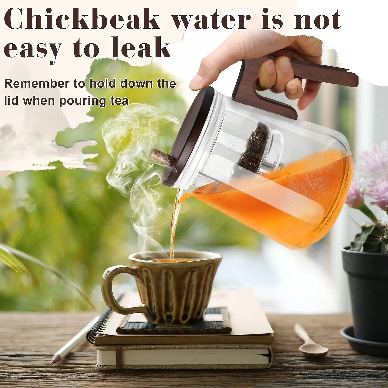 Чайник-заварник Enchanti Magic з функцією автоматичного відділення води, 800 мл, фото №5