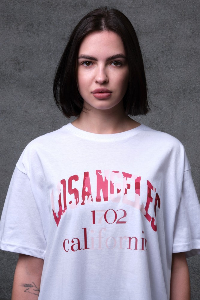 Оверсайз футболка з принтом Without califonia white, фото №5 Оверсайз футболка з принтом Without califonia white, фото №5
