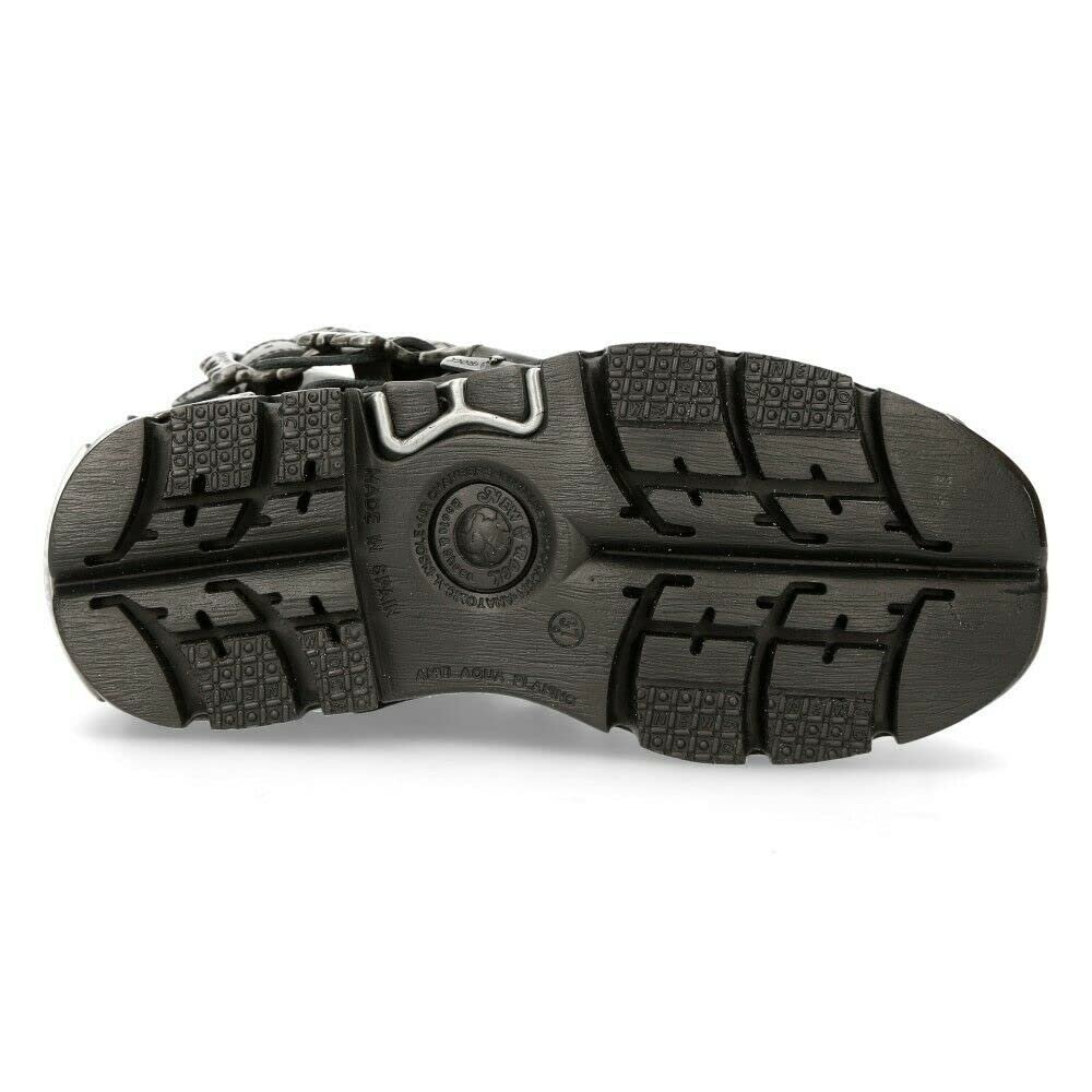 Черевики New Rock 407-S1 Пряжка Чорна Шкіра Готика Панк Байкерська Мода, фото №8