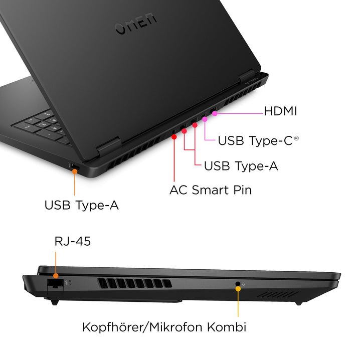 Ноутбук 17.3" HP OMEN 17-db0281ng Gaming AMD Ryzen 7 8845HS RAM 16GB SSD 512GB GeForce RTX 4060 Windows 11, фото №5