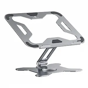 Подставка для ноутбука складная Boneruy, регулируемая на 360 градусов, алюминиевый сплав, для путешествий, для настольных ноутбуков - Фото 1