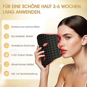 LED Маска для обличчя KIYTARBOO Терапія червоним світлом 3 кольори Світлотерапевтична маска для антивікового догляду synthetic.ua - Фото 1