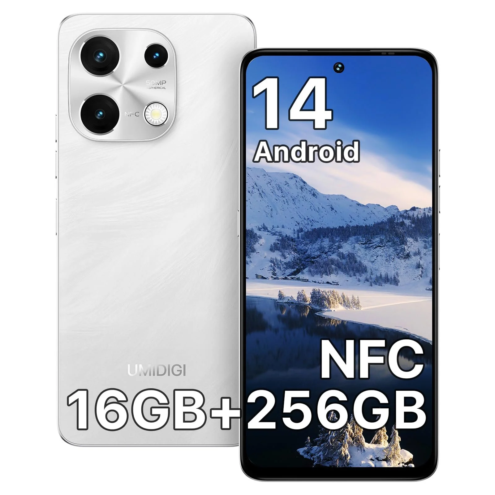 Смартфон UMIDIGI Note 100 6.8" 120Hz Octa-Core 16GB (8+8) RAM 256GB ROM 50MP NFC 5000mAh Dual SIM, фото №1