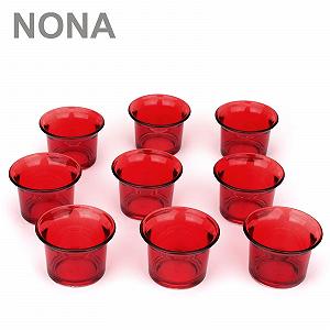 Подсвечник NoNa Tea Light Glasses 4.5 см Красный Набор 9 synthetic.ua - Фото 1