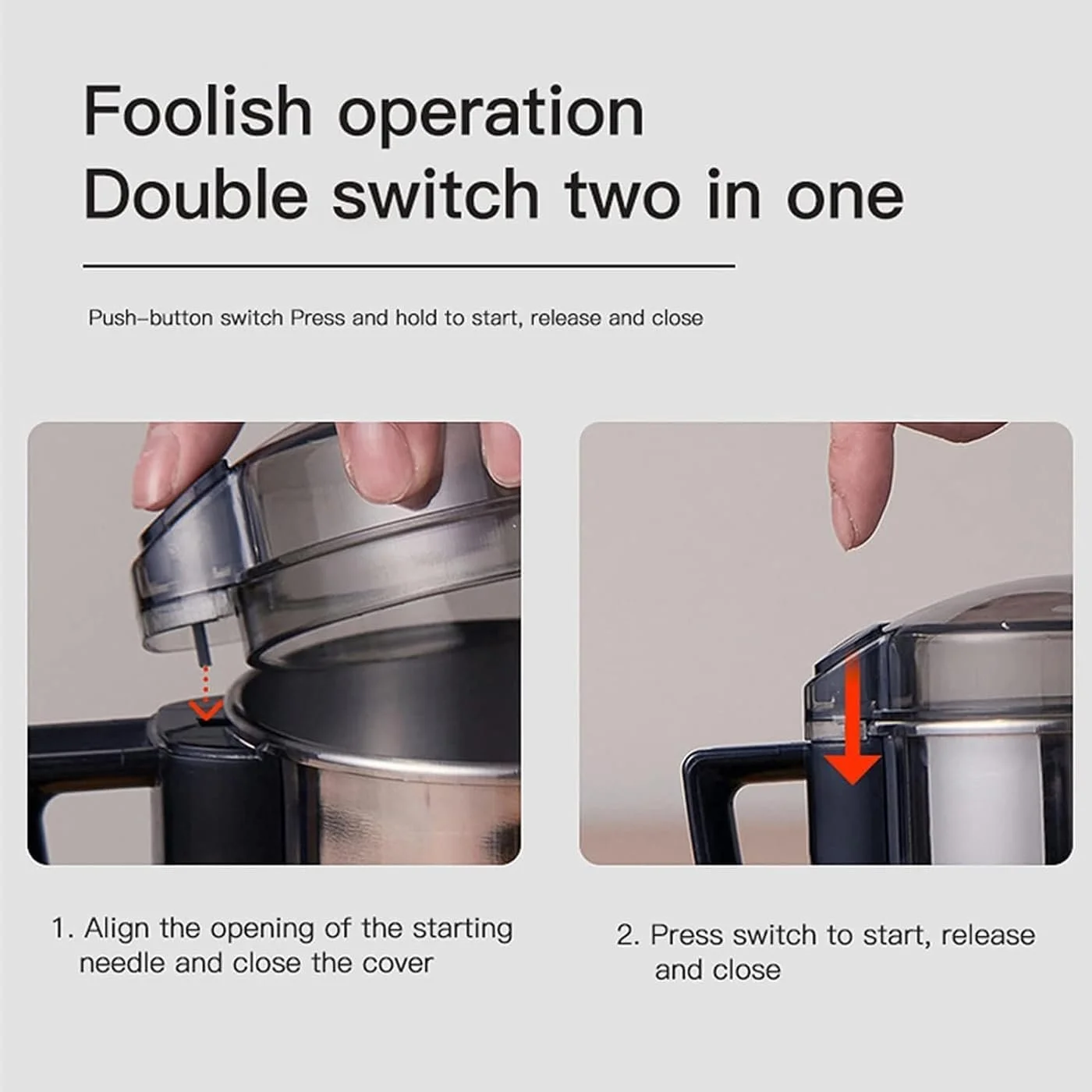 Электрический измельчитель специй 400 Вт, компактный измельчитель специй с емкостью 200 г, корпус из нержавеющей стали для кухни, 6-секундное высокоскоростное измельчение, фото №3