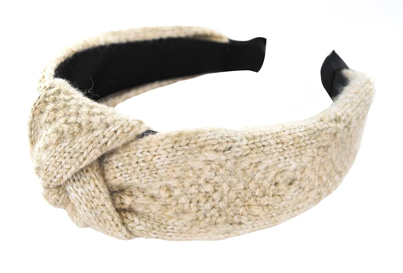 Обруч на голову Вязана Axy HR6A Бежевий, фото №3