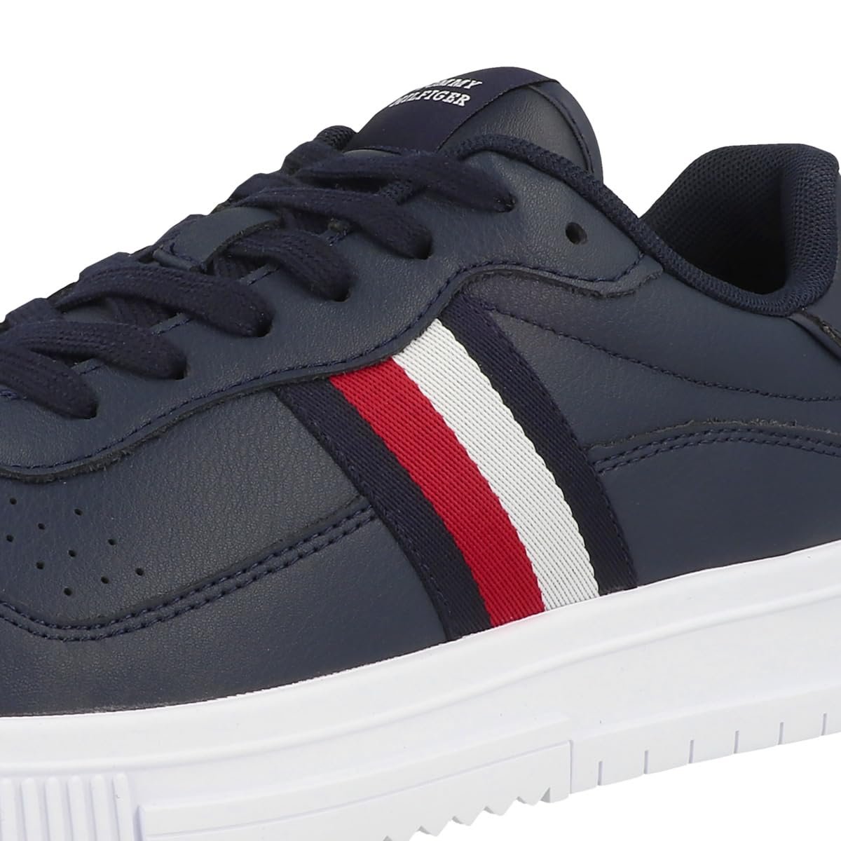 Кросівки Tommy Hilfiger Supercup Low Шкіряні в смужку, фото №6