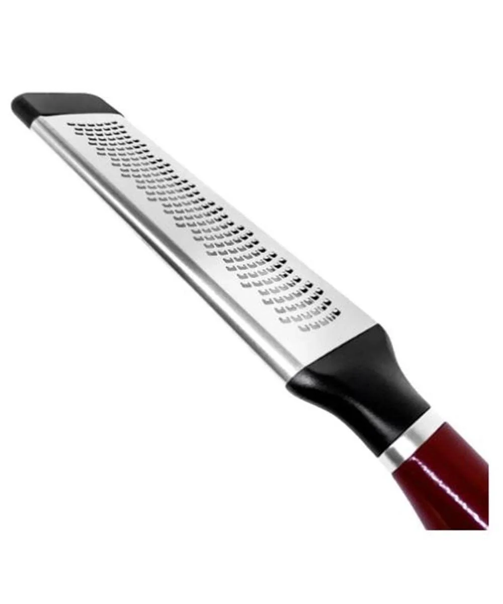 Терка KitchenAid Etched Cheese Grater, Дрібна, Ручна двостороння з нержавіючої сталі Червоний вермільйон, фото №3