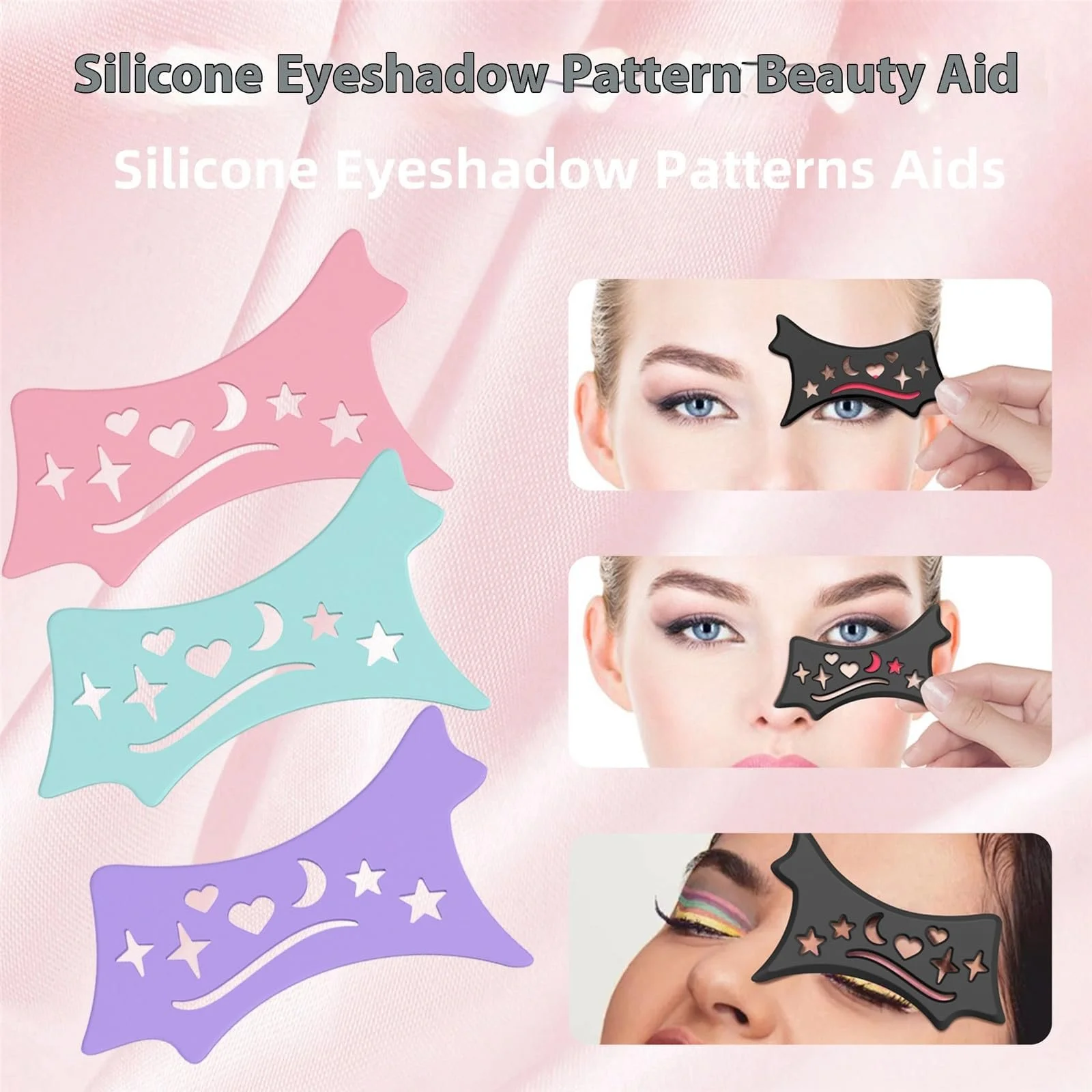 Тени-трафареты NIHENHAO Силиконовая подкладка для подводки фиолетовый, фото №5