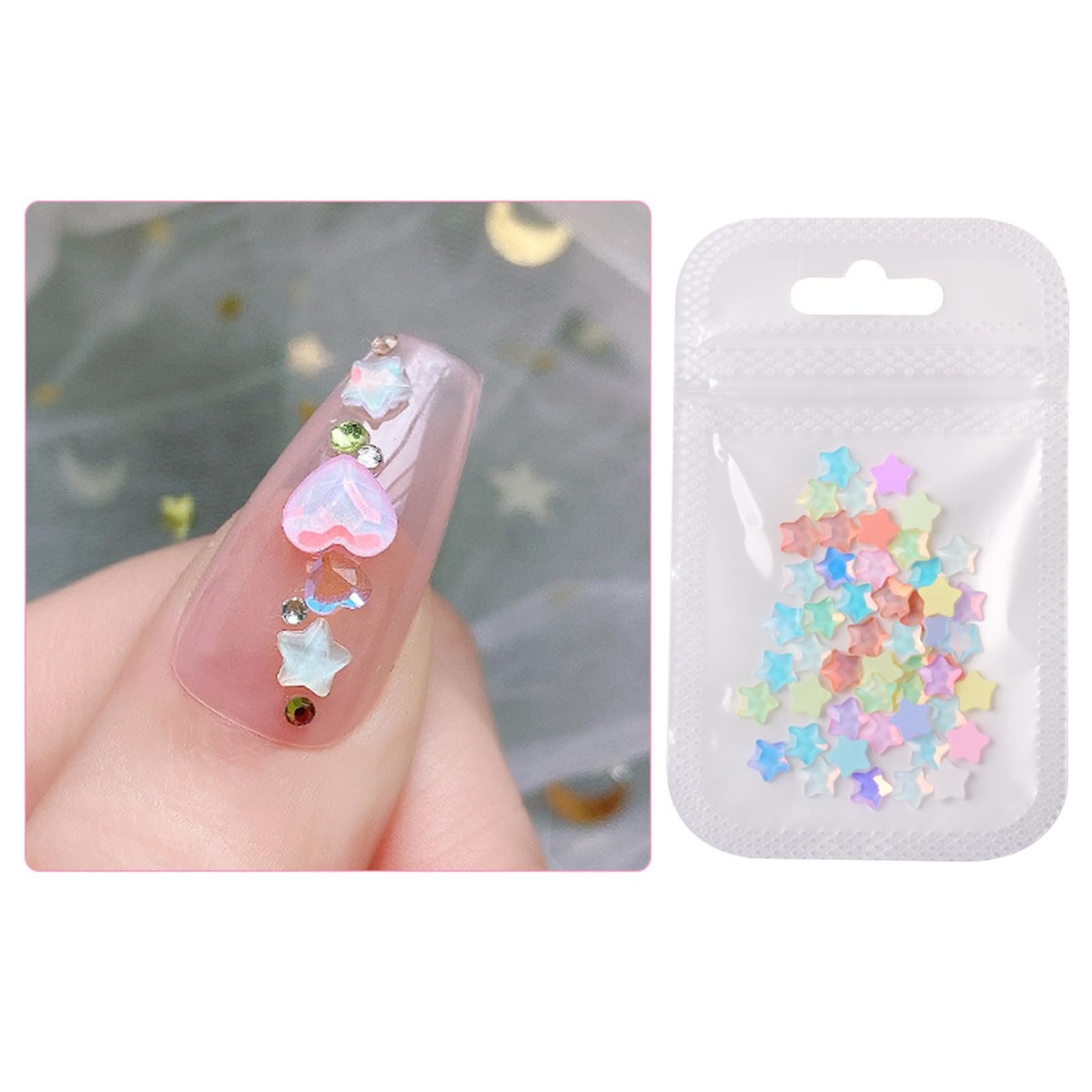 Зірка 3D 50 шт, різнокольорові, фото №5