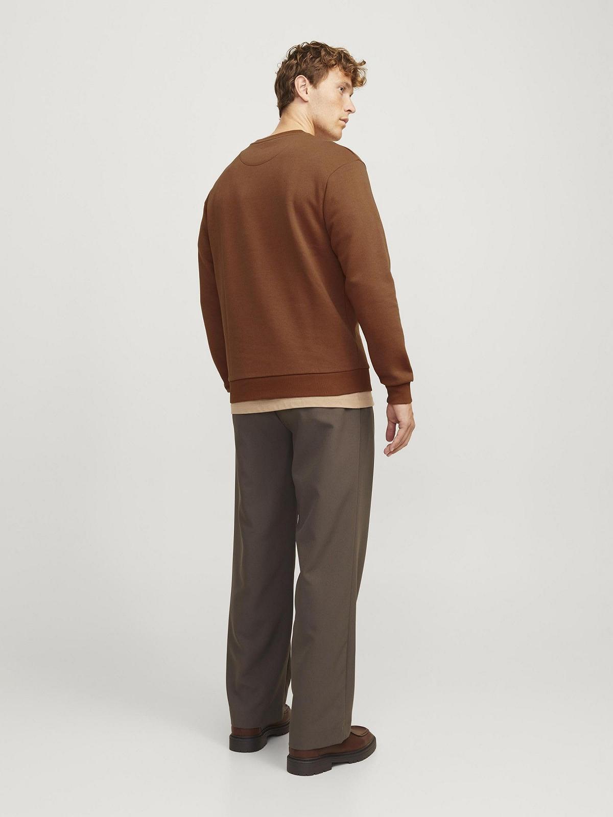 Мужской свитшот JACK & JONES Однотонный свитшот, фото №3