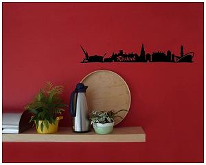 Наклейка на стіну Rostock Skyline 30 см x 5,4 см Чорна synthetic.ua - Фото 1