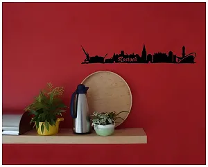 Наклейка на стіну Rostock Skyline 30 см x 5,4 см Чорна synthetic.ua - Фото 1