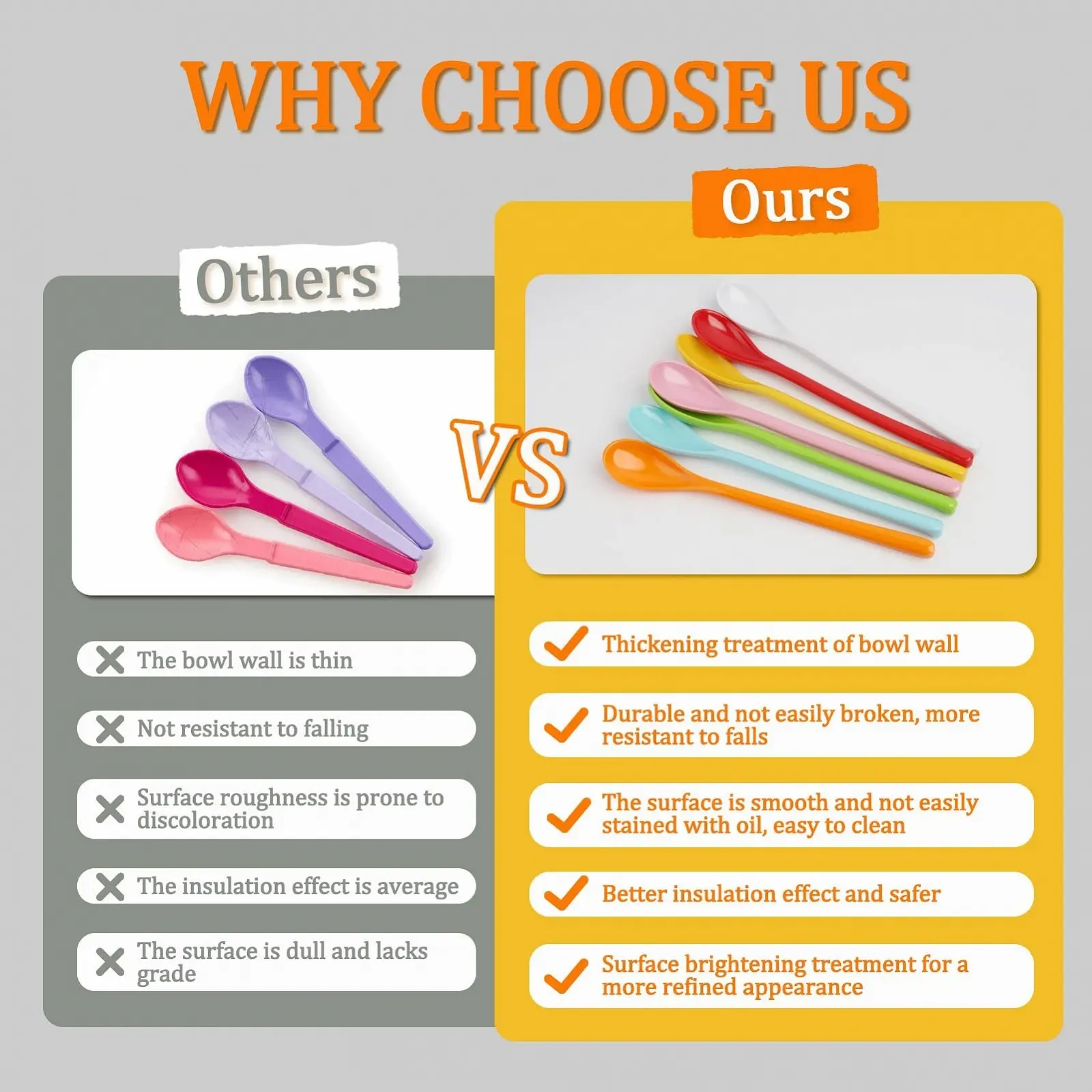 Набір пластикових ложок, 7 штук, пластикові, фото №7