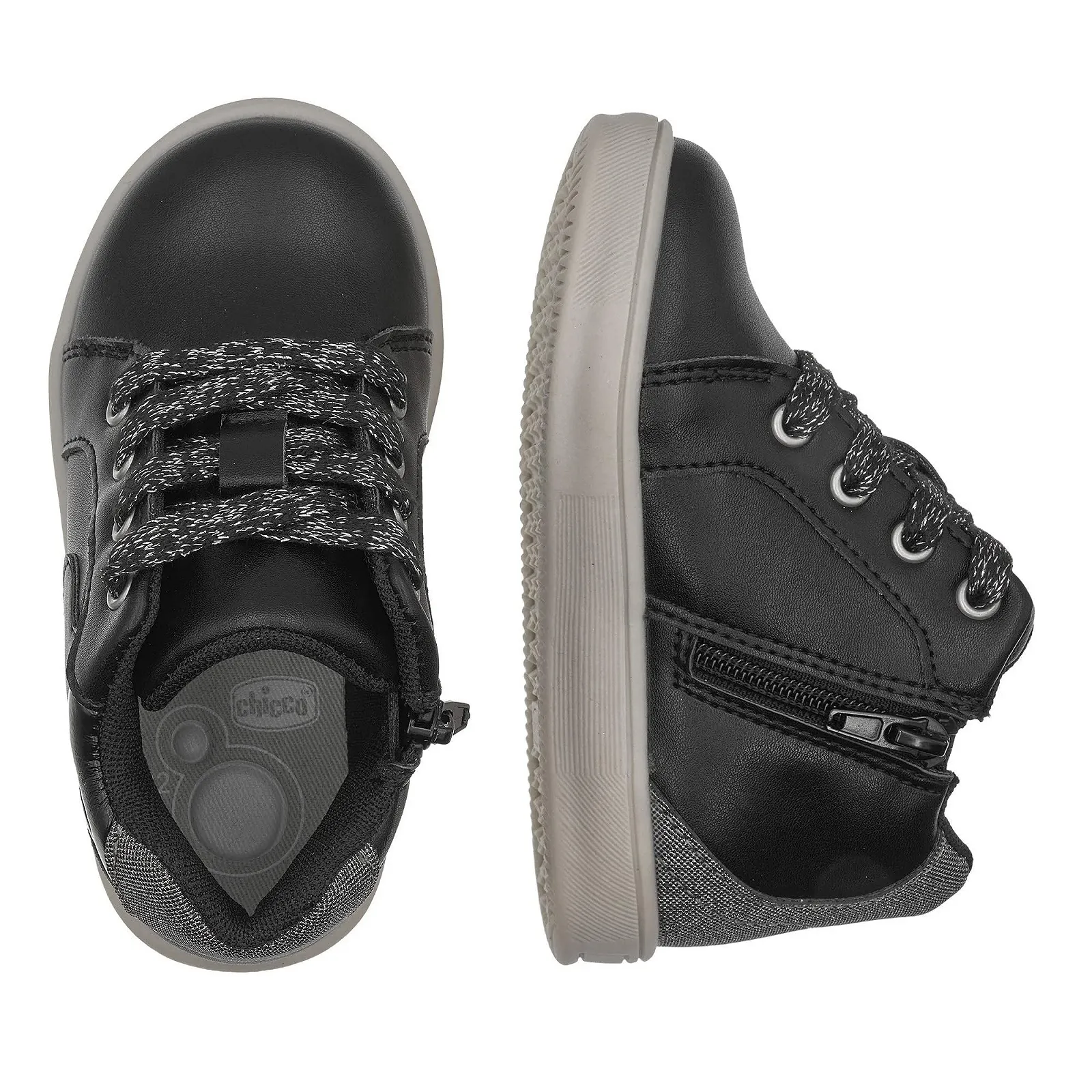 Кросівки Chicco для дівчинки з бічною блискавкою та шнурками, зручні, гнучкі та дихаючі, ідеальні для весни, осені та зими, дитяче, фото №2