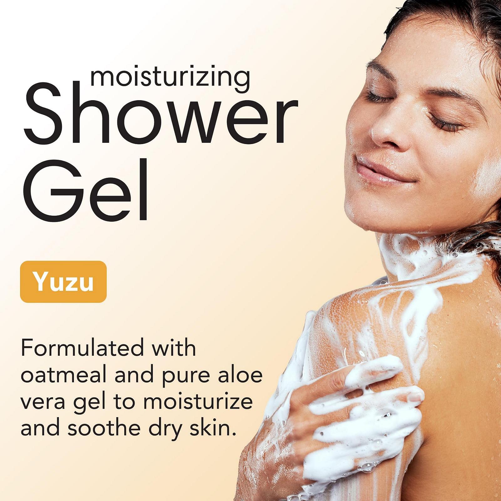 Гель для душу Shikai Daily Moisturizing Aloe Vera & Oatmeal Yuzu 3 x 355 мл (12 унцій), фото №2