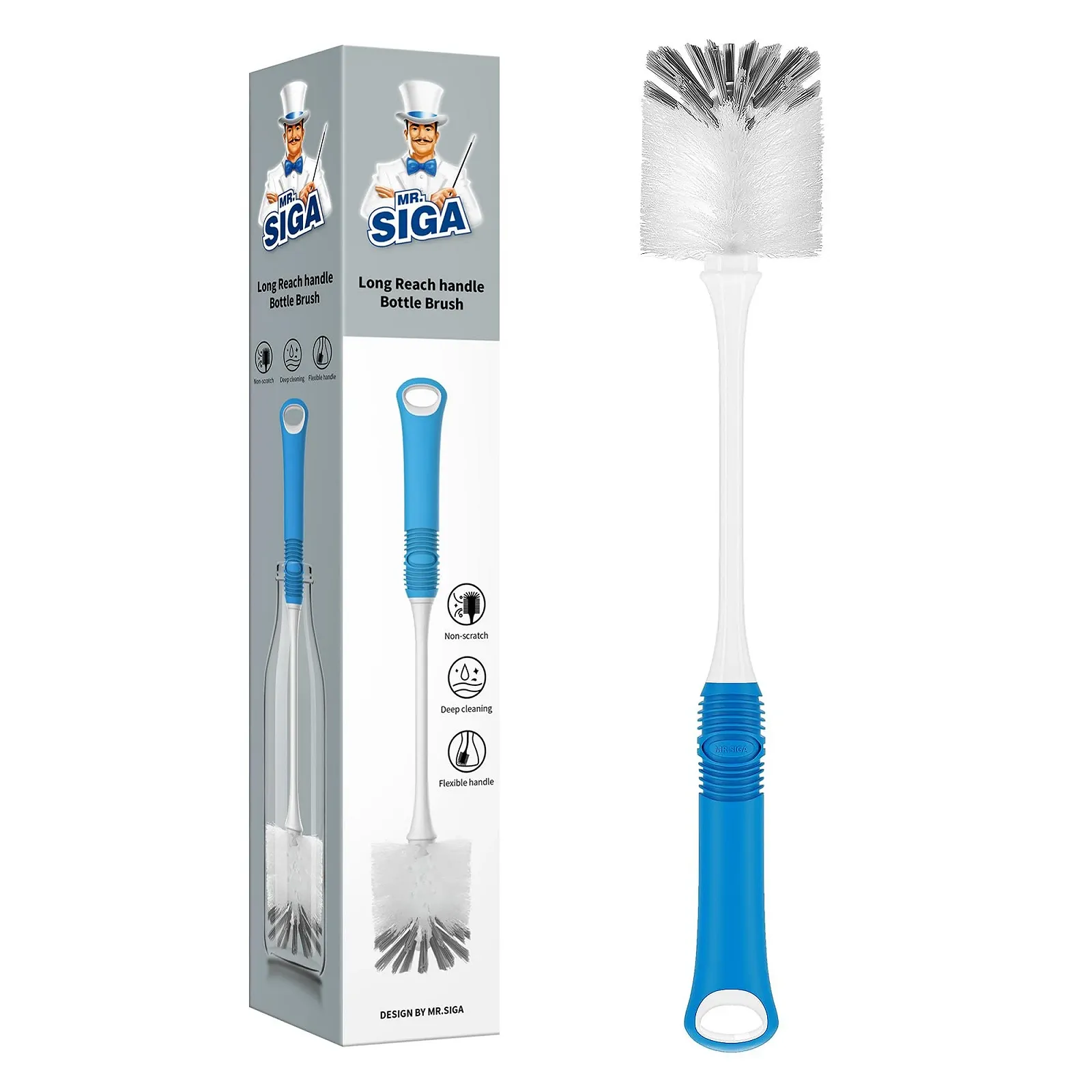 Щітка для пляшок MR.SIGA з довгою ручкою, фото №1 Щітка для пляшок MR.SIGA з довгою ручкою, фото №1