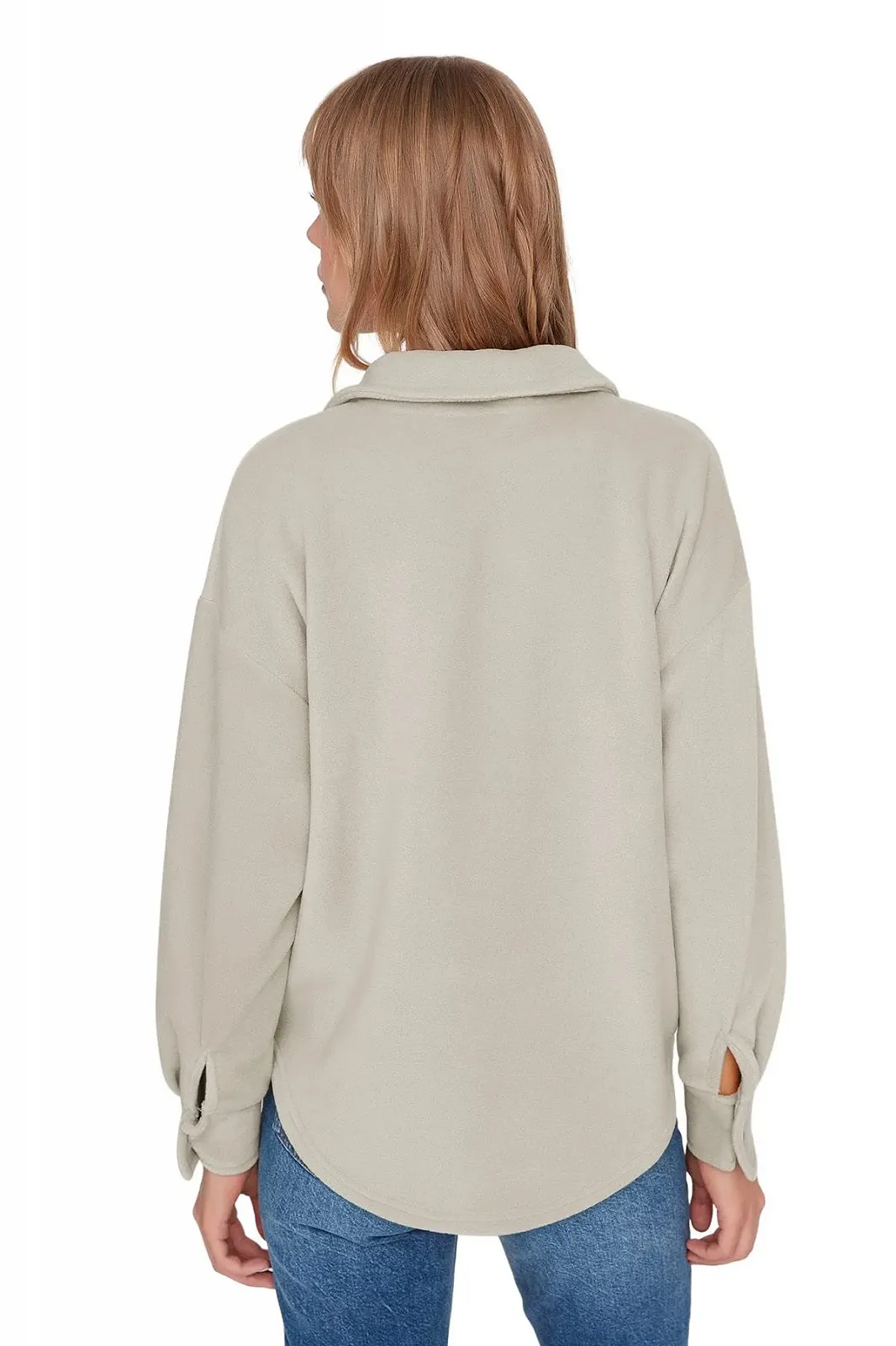 Женское Вязаное Пальто TRENDYOL Basic Однотонное, фото №5