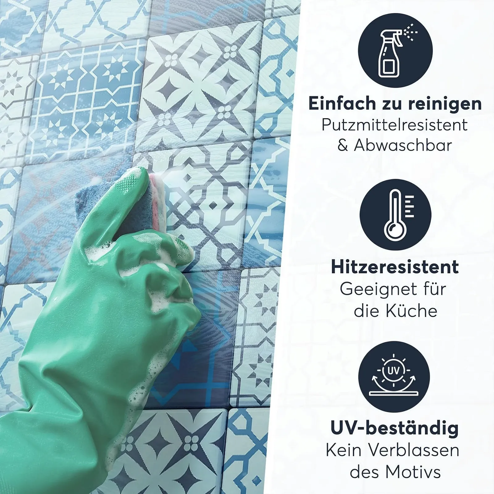 Наклейки для плитки Decorative Sticker Foil Design Ornaments Набір 9 шт. 15 x 15 см, фото №6