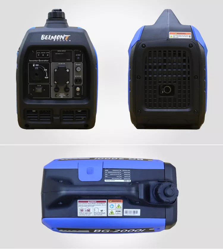 Генератор інверторний бензиновий 2 кВт BELMONT BG-2000i однофазний EURO-5 портативний тихий PS, фото №5 Генератор інверторний бензиновий 2 кВт BELMONT BG-2000i однофазний EURO-5 портативний тихий PS, фото №5