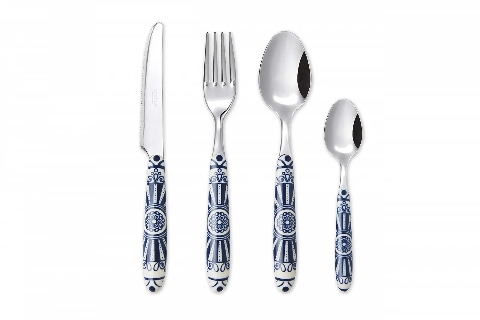 Набір столових приборів Excelsa Boheme Blue, 24 предмети, нержавіюча сталь, пластикова ручка, фото №2