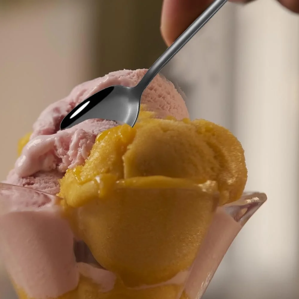 Ложка для лате макіато з нержавіючої сталі 18.7 см, набір 6 шт, фото №4