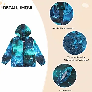 Водонепроникна куртка для хлопчиків LACOFIA, дитяча водовідштовхувальна перехідна шкільна synthetic.ua - Фото 1