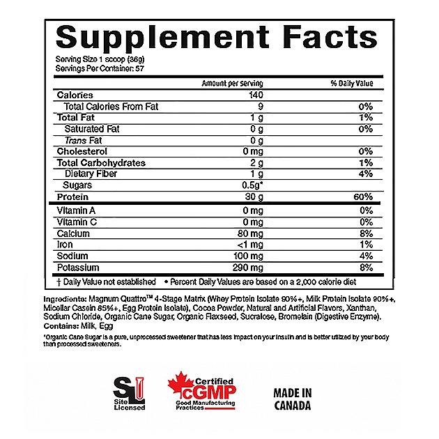 Протеин Magnum Nutraceuticals Quattro 1 820 g 50 servings Vanilla Ice Cream, фото №2 Протеин Magnum Nutraceuticals Quattro 1 820 g 50 servings Vanilla Ice Cream, фото №2