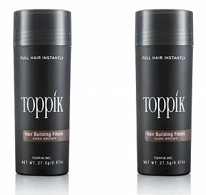 Загуститель для волос Toppik 27.5 г, Микроволокна, 2 шт, Темно-коричневый - Фото 1