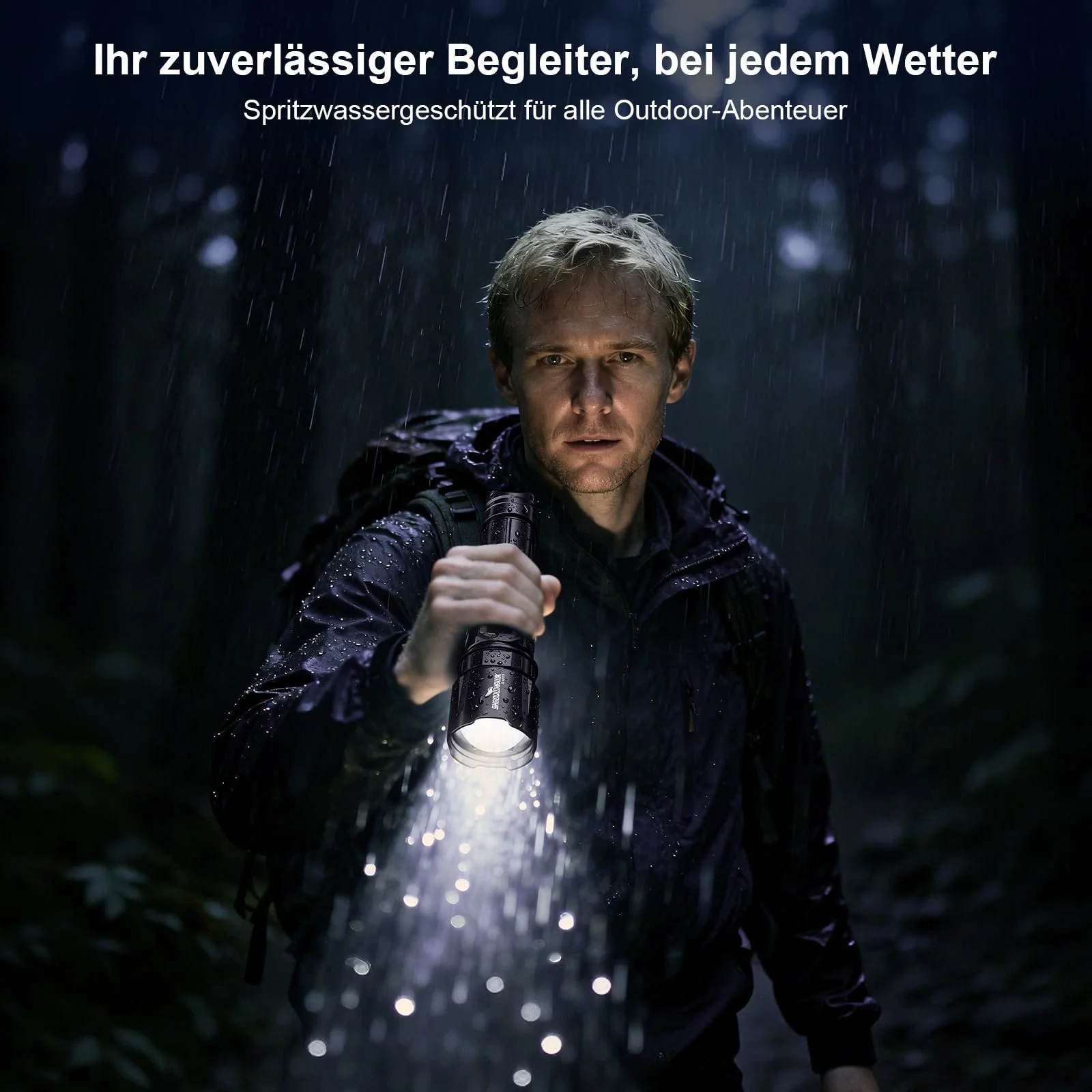 Ліхтар Shadowhawk 2-в-1 LED/UV Перезаряджуваний з подвійним перемикачем 500 000 люмен Надзвичайно яскравий з УФ чорним світлом для інспекції/кемпінгу/відкритого повітря, безперервне затемнення, зручне керування, фото №7