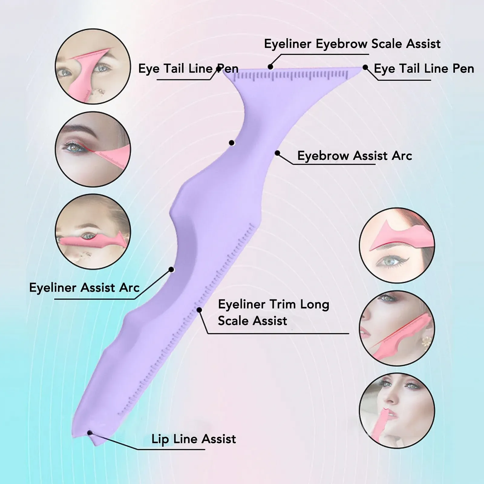 Інструмент для стрілок Winged Eyeliner Tool Багатоцільовий силіконовий, фото №6 Інструмент для стрілок Winged Eyeliner Tool Багатоцільовий силіконовий, фото №6