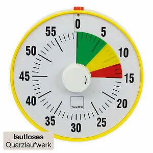 Таймер TimeTEX XL Time Time Clock с диском светофора желтый 32 см synthetic.ua - Фото 1