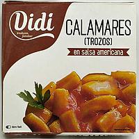 Кальмар кусочками в американском соусе Didi Calamar en salsa americana 266г Кальмар кусочками в американском соусе Didi Calamar en salsa americana 266г