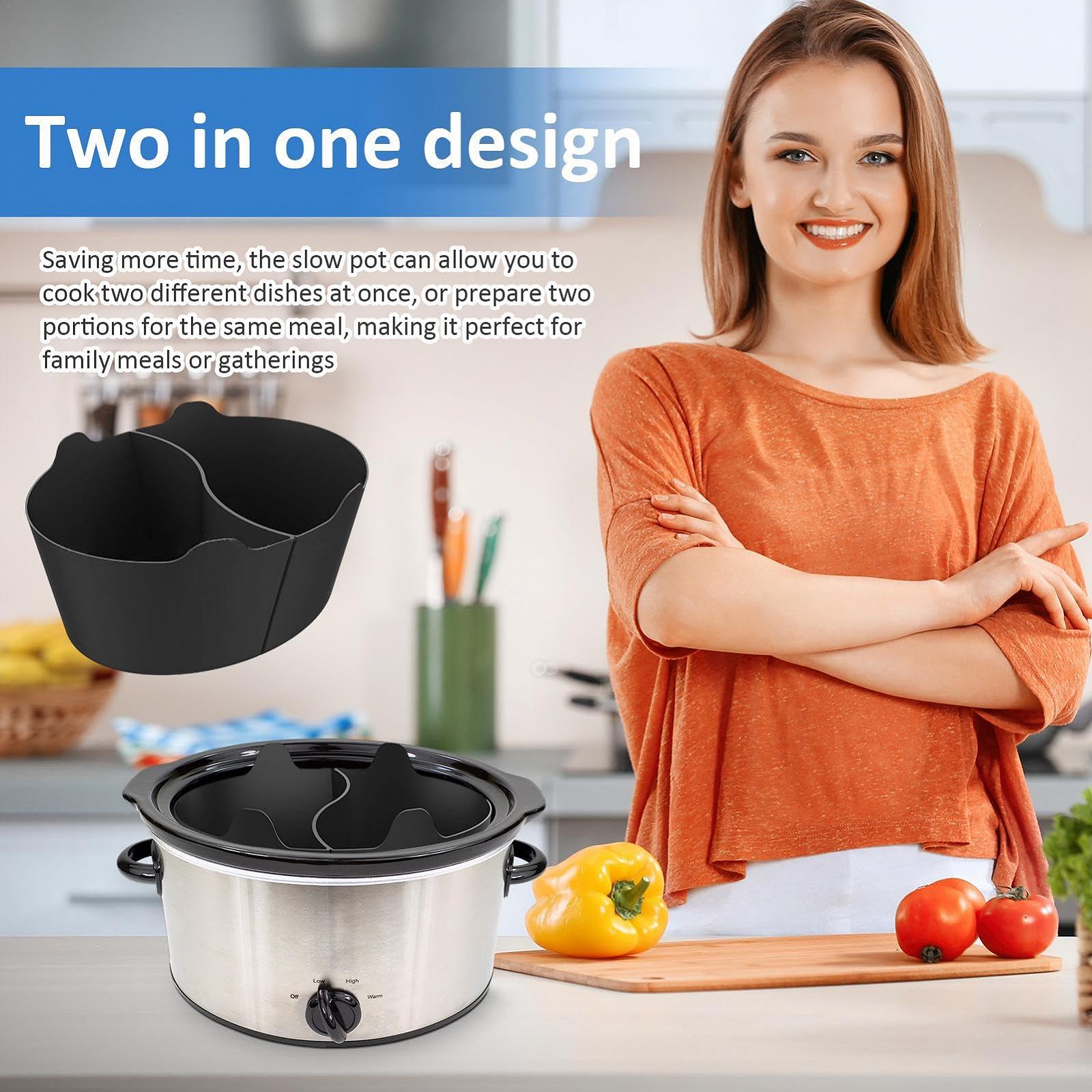 Вставка Yiurse Slow Cooker Silicone Вставка разделительная кремовый, фото №3