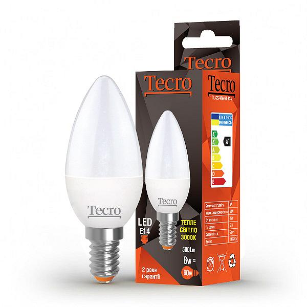 Лампа LED Tecro TL-C37-6W-3K-E14 6W 3000K E14, фото №1