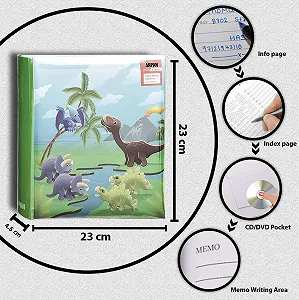 Фотоальбом Arpan Динозавры 10 x 15 см для 200 фотографий synthetic.ua - Фото 1