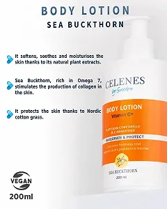 Лосьон для тела Celenes by Sweden облепиха и витамин C, 2 шт. по 200 мл synthetic.ua - Фото 1